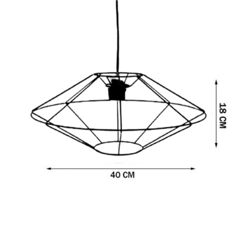 Carcasse d'abat-jour - SUSPENSION SOUCOUPE 40