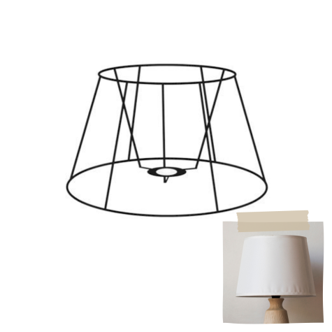 Carcasse d'abat jour Tambour - 25 cm