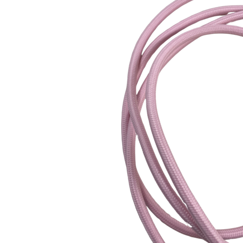 Cordon électrique avec interrupteur - Rose - interrupteur blanc  - longueur 1.80 M