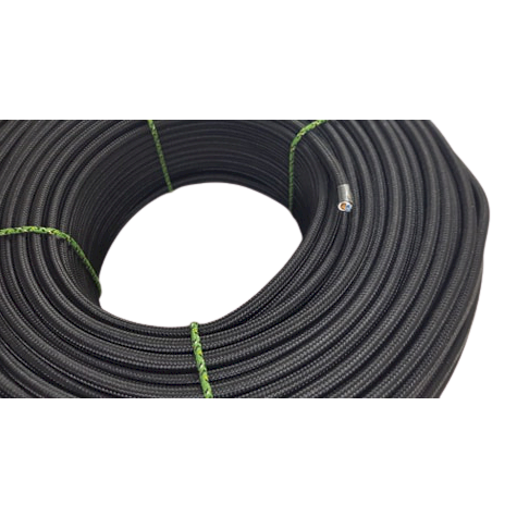 Cordon électrique textile noir - Vendu au mètre