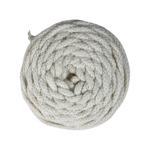 Habillage  - Coton tressé - 5 mm - Ecru / 50 M