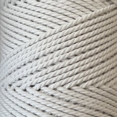 Habillage  - fil de coton Macramé - 2 mm - Blanc / 100 M -
