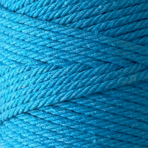 Habillage  - fil de coton Macramé - 2 mm - Bleu turquoise - 70 M
