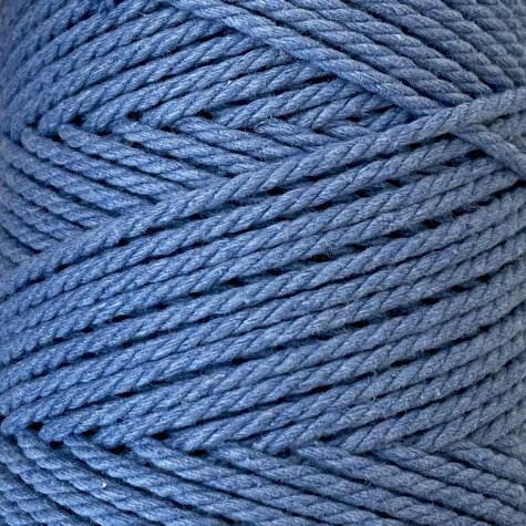Habillage  - fil de coton Macramé - 2 mm - Bleuet / 100 M -