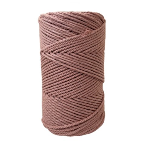 Habillage  - fil de coton Macramé - 2 mm - Blush / 100 M -