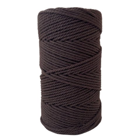 Habillage  - fil de coton Macramé - 2 mm - Chocolat / 100 M -
