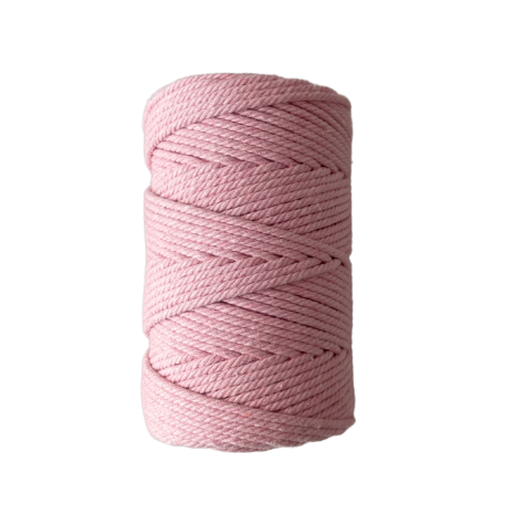 Habillage  - fil de coton Macramé - 2 mm - Rose clair - 70 M