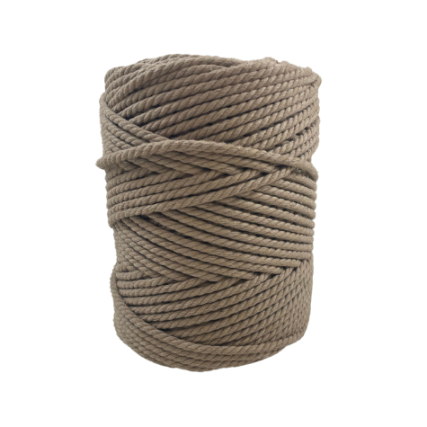 Habillage  - fil de coton Macramé - 3 mm - Couleur sable / 100 M