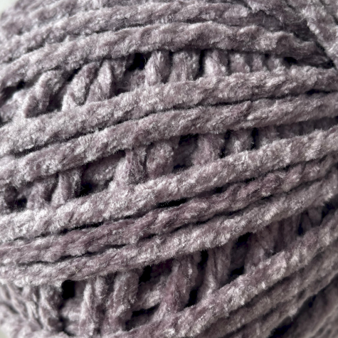 Habillage  - fil de coton Macramé velours - 3 mm - Couleur violine / 50 M