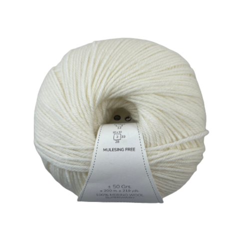 Habillage  - Laine mérinos fine ≈ 1.5 mm - FINGERING - Blanc / 200 M