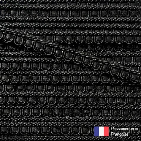 Habillage - CRETE CROCHET / vendu au mètre - Noir