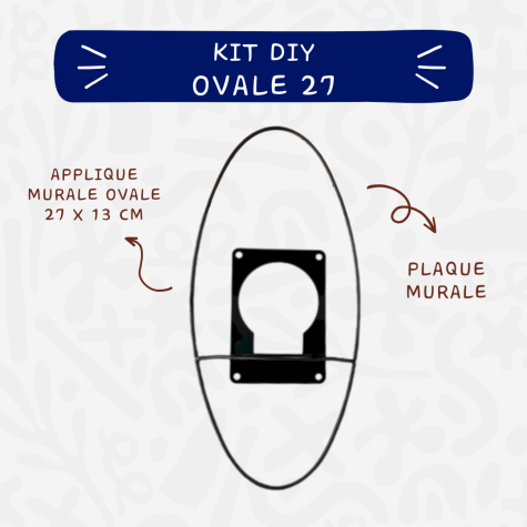Kit Applique murale - DIY - Ovale 27 x 13 cm