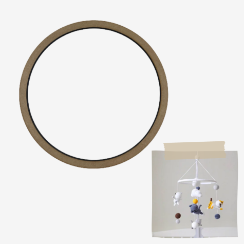 Loisirs créatif -  Cercle en bois - attrape-rêves et mobile bébé - 20 cm