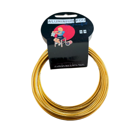Loisirs créatif - Fils - fil aluminium Or - 2 mm - 5 M