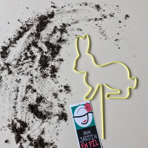 Pic pour composition florale et loisirs créatifs - Motif Lapin