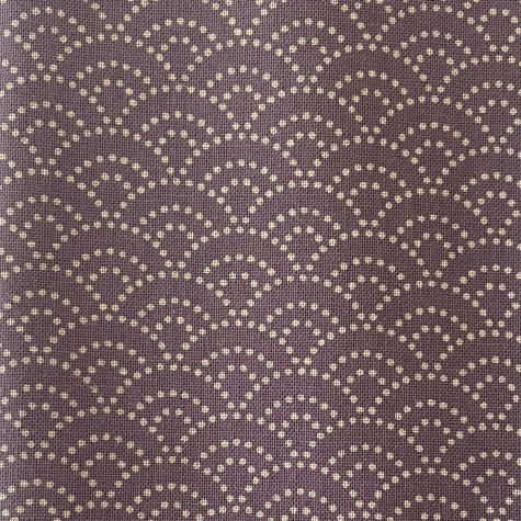 Mercerie - Tissu coupon 45 x 55 cm - Vague en point seigahia japonais - violet