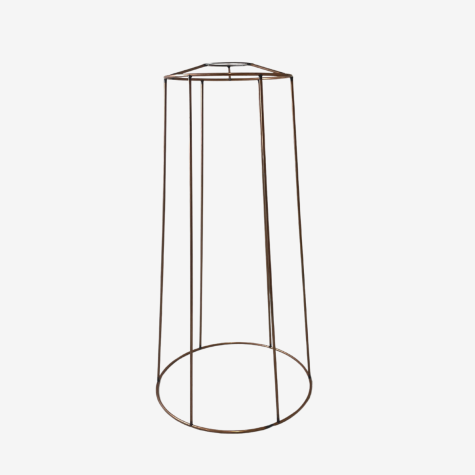 Pied de lampe conique (boho) - base cercle - Hauteur 38 cm