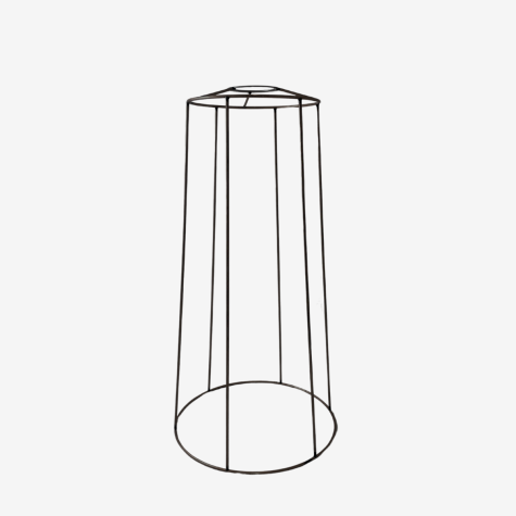 Pied de lampe conique (boho) - base cercle - Hauteur 38 cm